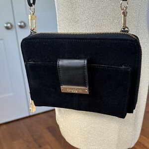 Spartina 449 Black Suede Middleton Phone Crossbody by